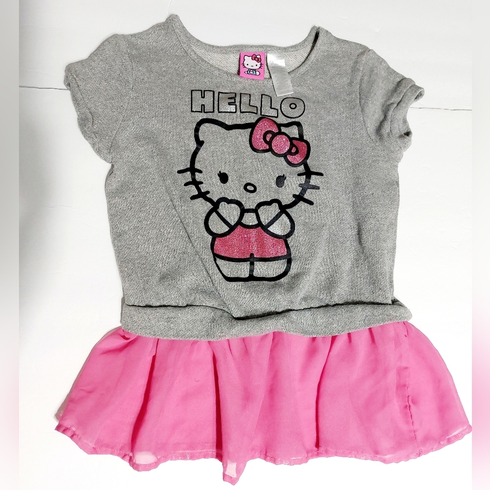 Gray and Pink Glitter Hello Kitty Too Girls‎ L 10/12